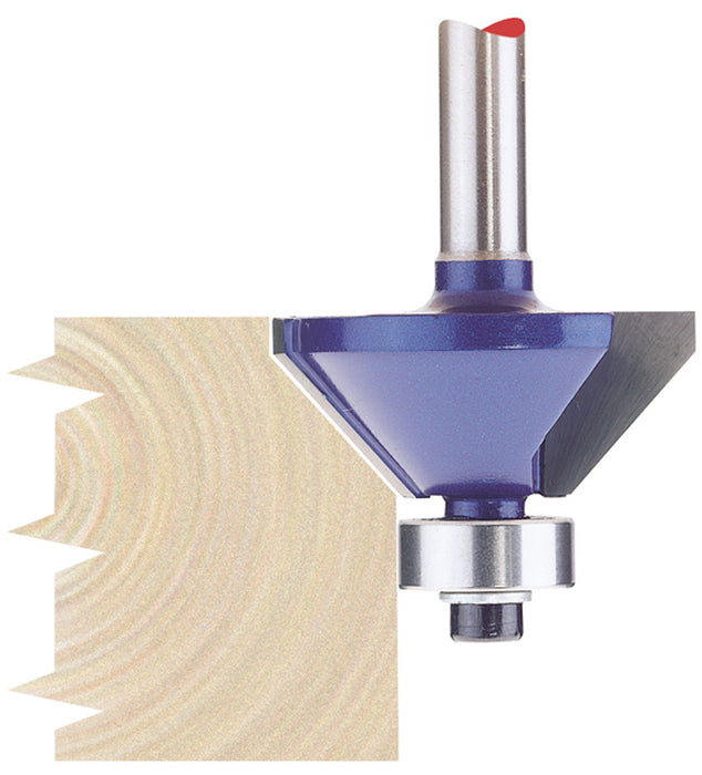 Draper 75340 TCT Router Bit, 1/4" Chamfering, 30mm x 45°