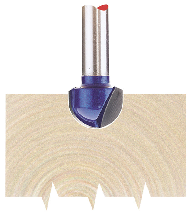 Draper 75345 TCT Router Bit, 1/4" Core Box, 12.7 x 6.35mm Radius