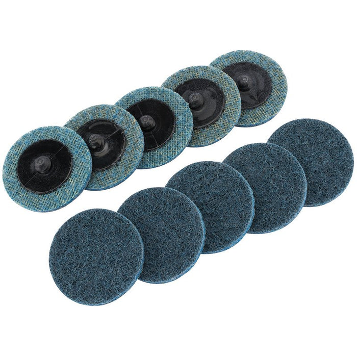 Draper Polycarbide Abrasive Pads, 50mm, Fine, Pack of 10, 75622