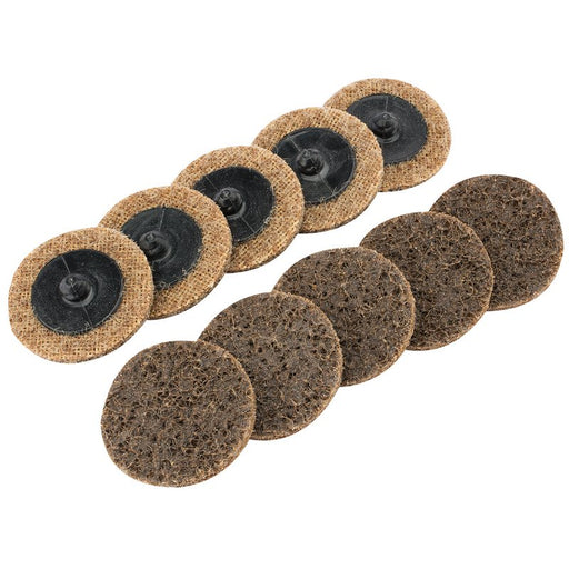 Draper Polycarbide Abrasive Pads, 50mm, Coarse - Pack of 10, 75625