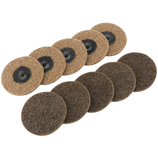 Draper Polycarbide Abrasive Pads, 75mm, Coarse, Pack of 10, 75628