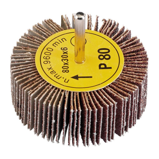 Draper Abrasive Flap Wheel, 80 x 30mm, 80 Grit, 76467