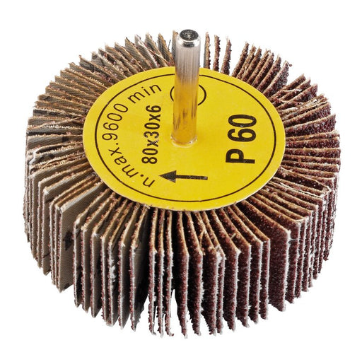Draper Abrasive Flap Wheel, 80 x 30mm, 60 Grit, 76468