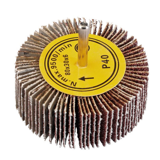 Draper Abrasive Flap Wheel, 80 x 30mm, 40 Grit, 76485