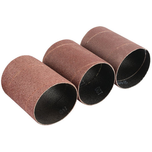 Draper Assorted Grit Aluminium Oxide Sanding Sleeves, 45 x 60mm, Pack of 3, 93358