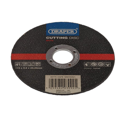 Draper Metal Cutting Disc, 115 x 2.5 x 22.23mm, 94773