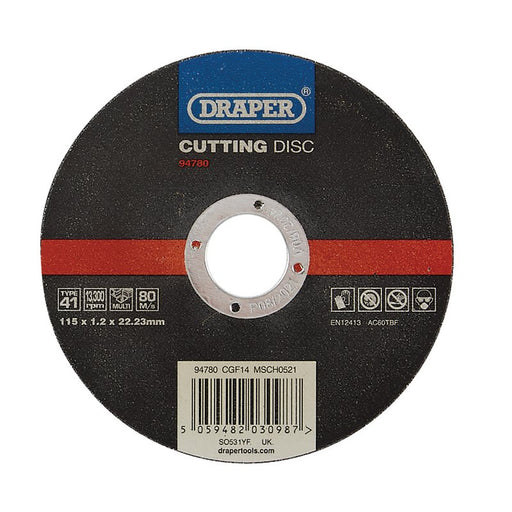 Draper Multi-Purpose Cutting Disc, 115 x 1.2 x 22.23mm, 94780