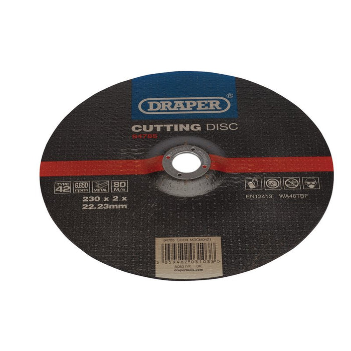 Draper DPC Metal Cutting Disc, 230 x 2 x 22.23mm, 94785