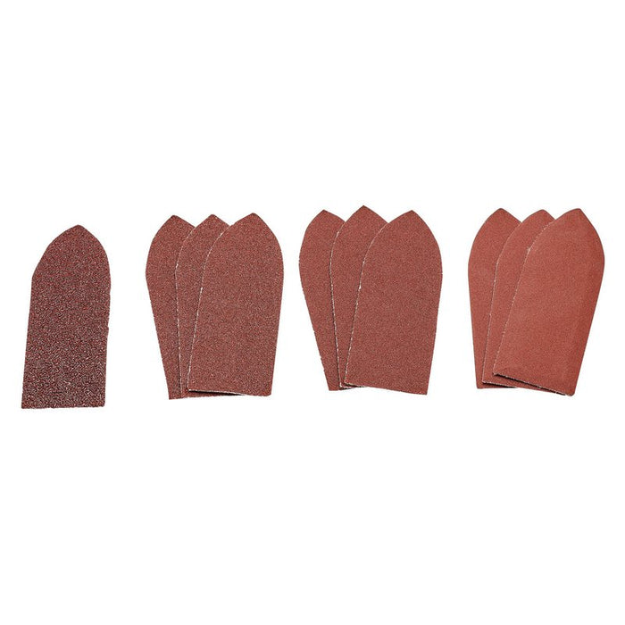 Draper Assorted Hook and Loop Aluminium Oxide Sanding Sheets, 32 x 92mm - Pack of 10, 99259