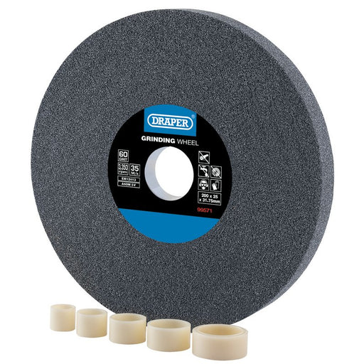 Draper Aluminium Oxide Bench Grinding Wheel, 200 x 25mm, 60 Grit, 99571