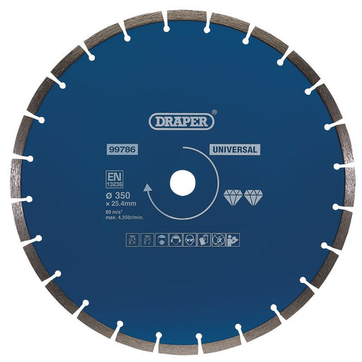 Draper Segmented Diamond Blade, 350mm, 99786