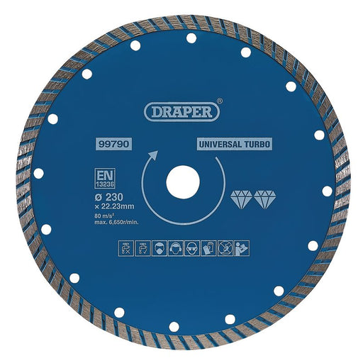 Draper Turbo Diamond Blade, 230mm, 99790