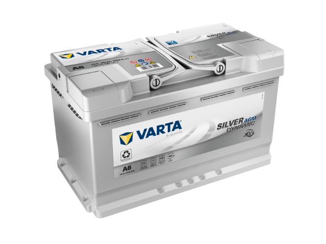 A6 Varta Silver Dynamic AGM 110 Car Battery 12V 80Ah - 580901080, 3 Years Warranty