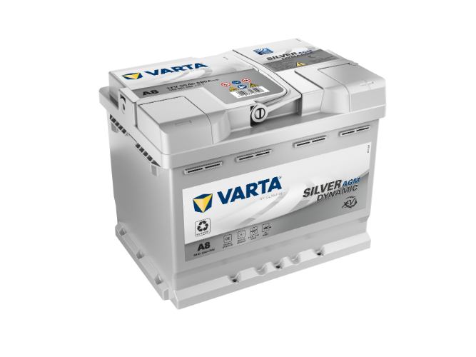 A8 Varta Silver Dynamic AGM 027 Car Battery 12V 60Ah - 560901068, 3 Years Warranty