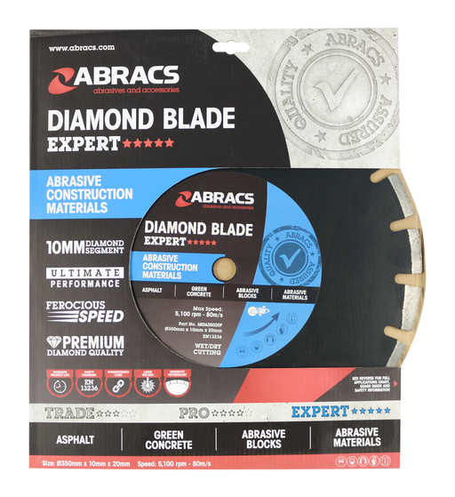 Abracs Diamond Blade ACM - Expert, 350mm x 10mm x 20mm, ABDA35020P