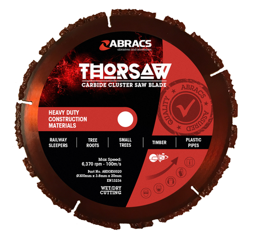 Abracs Diamond Blade Thor Saw Blade, 300mm x 3.8mm x 20mm, ABDCB30020