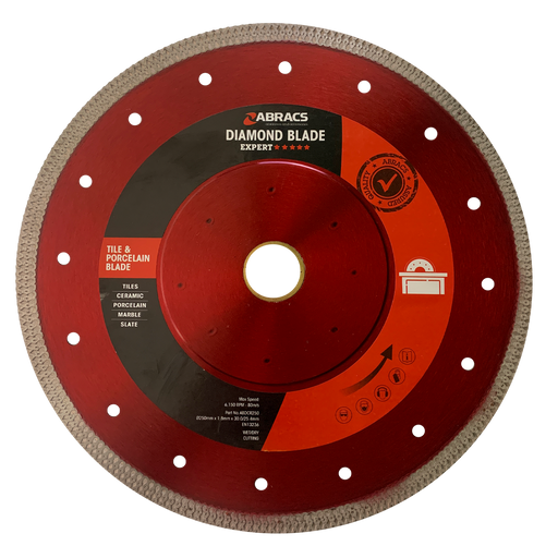 Abracs Diamond Blade X-Tech Tile Blade, 250mm x 1.8mm x 30.0/25.4mm, ABDCR250