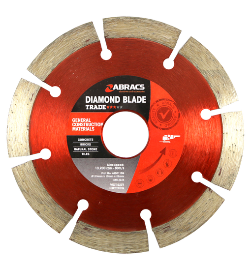 Abracs Diamond Blade GCM - Trade, 115mm x 10mm x 22mm, ABDD115M