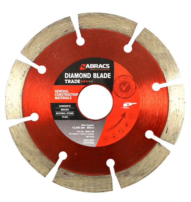 Abracs Diamond Blade GCM - Trade, 115mm x 10mm x 22mm, ABDD115M