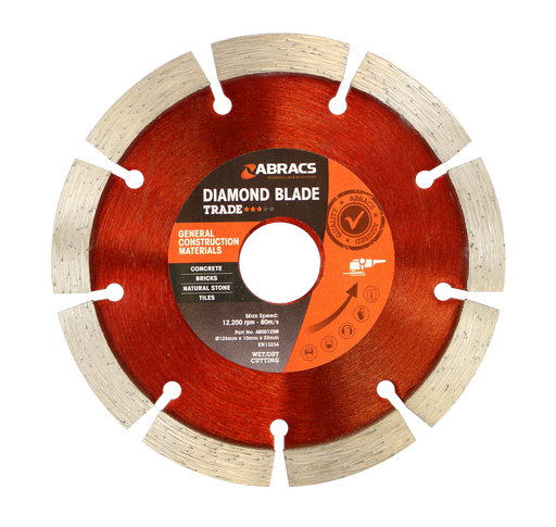 Abracs Diamond Blade GCM - Trade, 125mm x 10mm x 22mm, ABDD125M