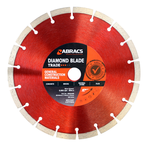 Abracs Diamond Blade GCM - Trade, 230mm x 10mm x 22mm, ABDD230M