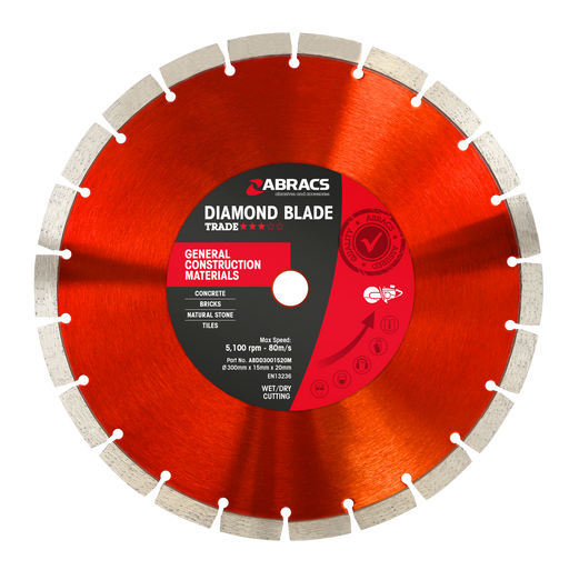 Abracs Diamond Blade GCM - Trade, 300mm x 15mm x 20mm, ABDD3001520M