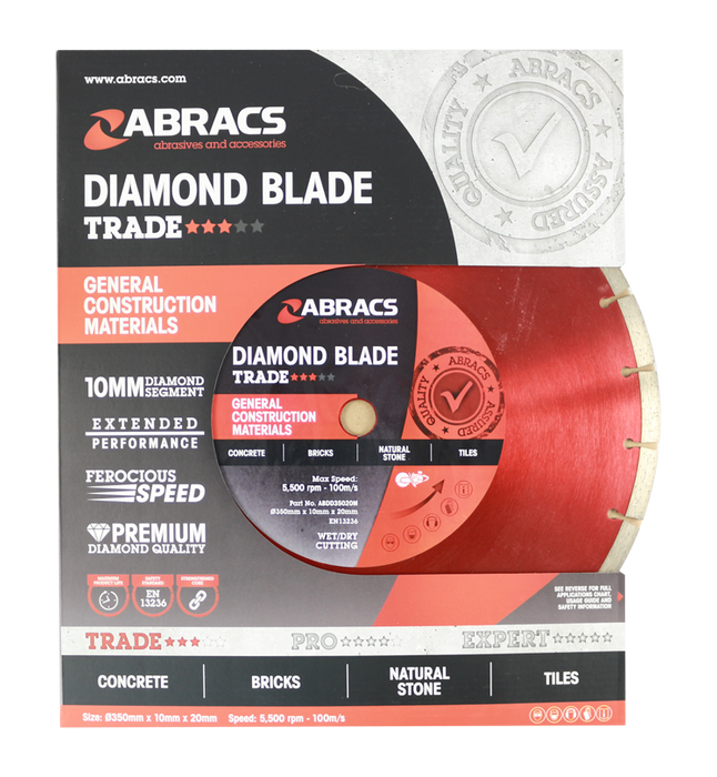Abracs 350mm x 10mm x 20mm GCM - Trade, ABDD35020M