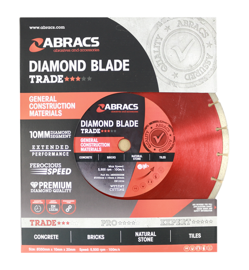 Abracs 350mm x 10mm x 20mm GCM - Trade, ABDD35020M