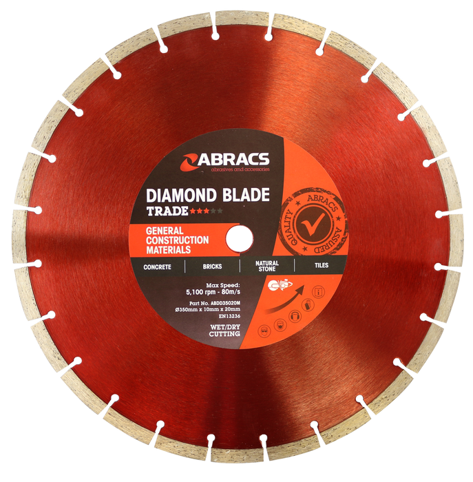 Abracs 350mm x 10mm x 25.4mm GCM - Trade, ABDD35025M