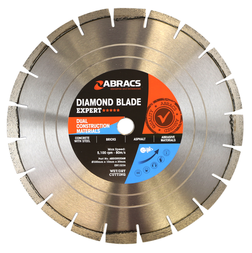 Abracs Diamond Blade DCM - Expert, 300mm x 10mm x 20mm, ABDI30020AM