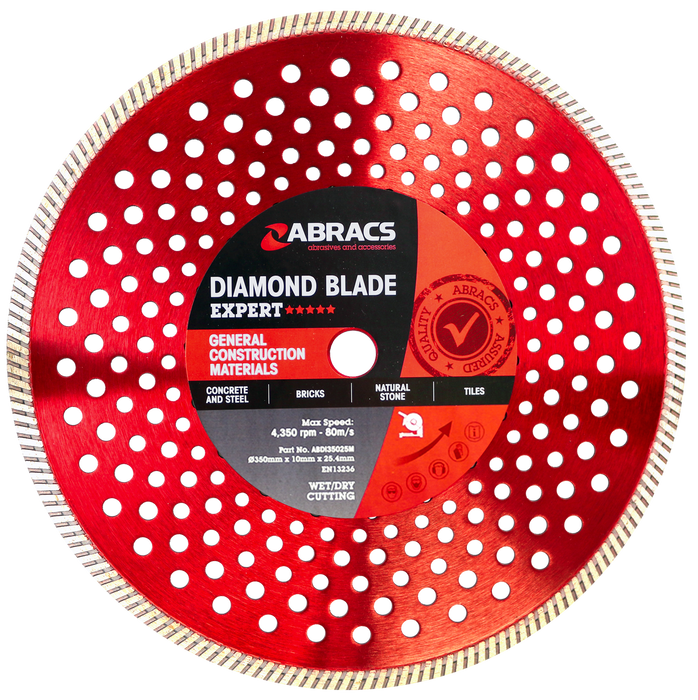 Abracs Diamond Blade GCM - Expert, 350mm x 10mm x 25.4mm, ABDI35025M