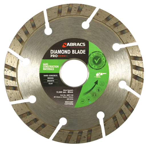 Abracs Diamond Blade HCM - PRO, 115mm x 10mm x 22mm, ABDT115H