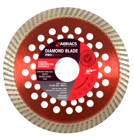 Abracs Diamond Blade GCM - PRO-X, 115mm x 10mm x 22mm, ABDT115MC