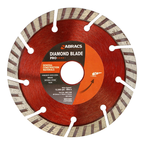 Abracs Diamond Blade GCM - PRO, 125mm x 10mm x 22mm, ABDT125M