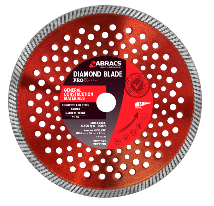 Abracs Diamond Blade GCM - PRO-X, 230mm x 10mm x 22mm, ABDT230MC