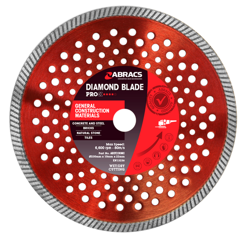 Abracs Diamond Blade GCM - PRO-X, 230mm x 10mm x 22mm, ABDT230MC