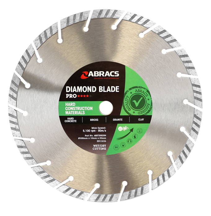 Abracs Diamond Blade HCM - PRO, 300mm x 10mm x 20mm, ABDT30020H
