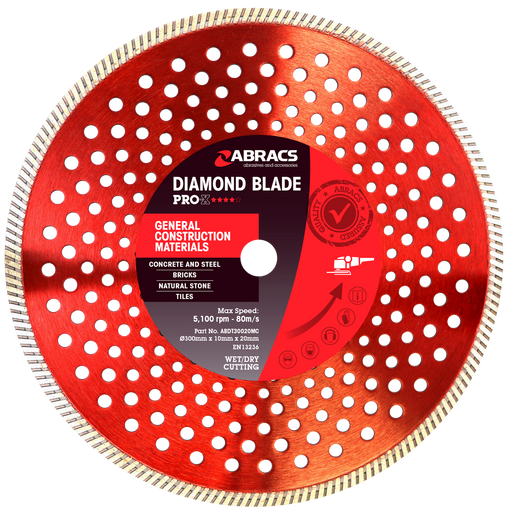 Abracs Diamond Blade GCM - PRO-X, 300mm x 10mm x 20mm, ABDT30020MC
