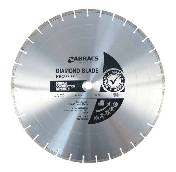 Abracs Diamond Blade GCM - Pro, 500mm x 10mm x 25.4mm,ABDT50025M