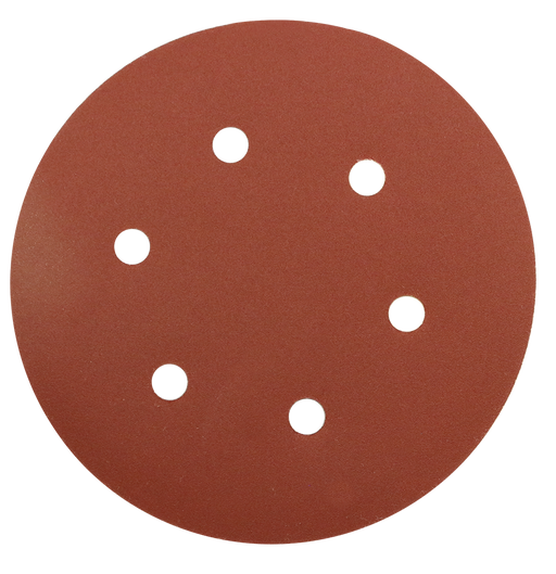 Abracs Hook & Loop Sanding Disc, 150mm x 100g - 6 Holes, ABHL6150100