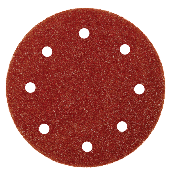 Abracs Hook & Loop Sanding Discs, 125mm x 120g - 8 Holes - Pack of 25, ABHL8125120