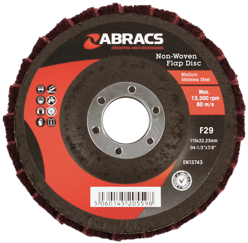 Abracs Polirico Discs, 115mm Maroon - Medium - Pack of 10, ABPOMAROON