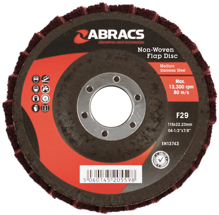 Abracs Polirico Discs, 115mm Maroon - Medium - Pack of 10, ABPOMAROON