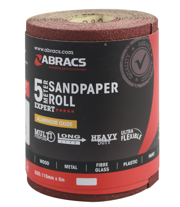 Abracs Sand Paper Roll, 115mm x 5M x 40G, ABS11505040