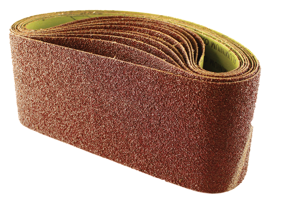 Abracs Sanding Belts, 100mm x 610mm x 80Grit - Pack of 10, ABSB100610080
