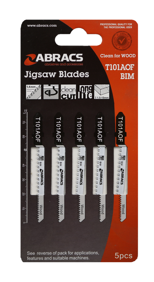 Abracs JigSaw Blade Wood T101AOF - 5(Pcs) Pack of 1, ABT101AOF