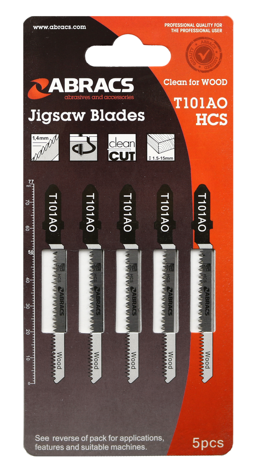 Abracs JigSaw Blade Wood T101AO - 5(Pcs) Pack of 1, ABT101AO
