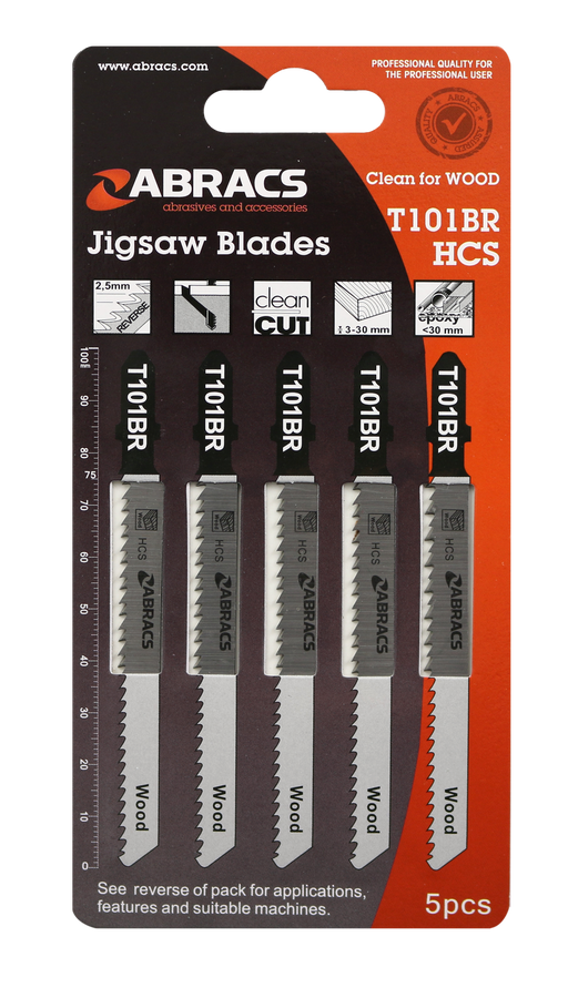 Abracs JigSaw Blade Wood T101BR - 5(Pcs) Pack of 1, ABT101BR