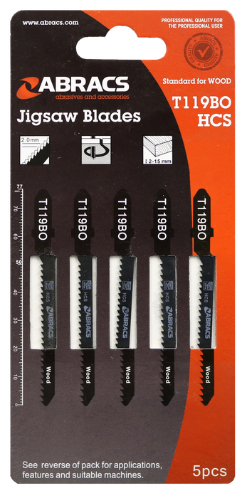 Abracs JigSaw Blade Wood T119BO -5(Pcs) Pack of 1, ABT119BO