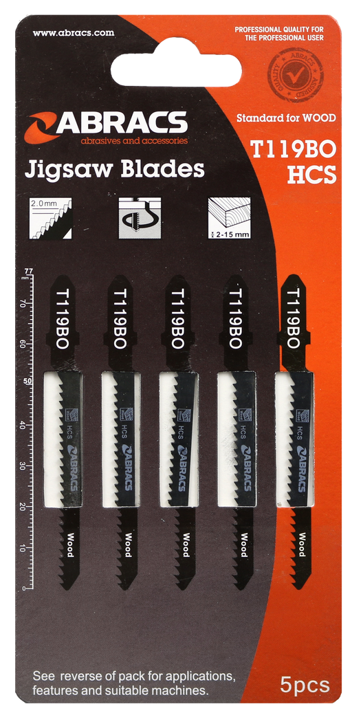 Abracs JigSaw Blade Wood T119BO -5(Pcs) Pack of 1, ABT119BO